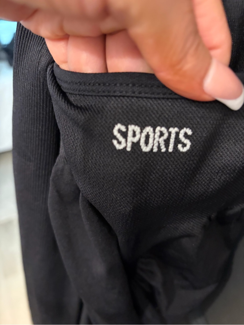 Love Black Active Top with White Logo
